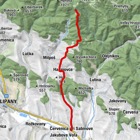Červenica pri Sabinove - Hanigovce - Kostol sv. Martina z Tours