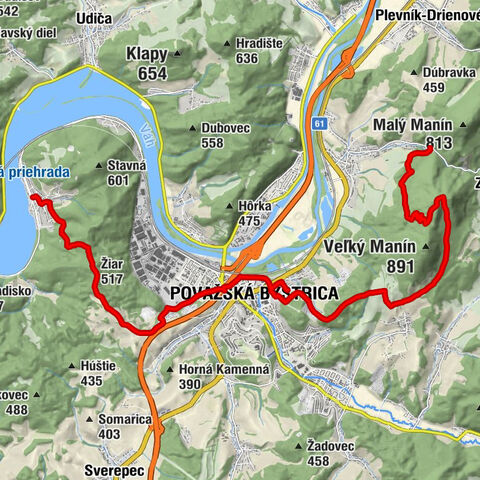 Milochov - Žiar - Považská Bystrica - Záluská kyselka