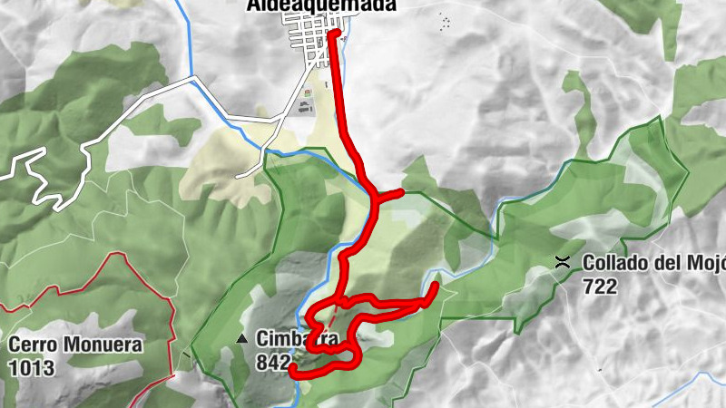 Aldeaquemada - La Cimbarra - Abrigo del Arroyo Martín Pérez - Cascada del Negrillo