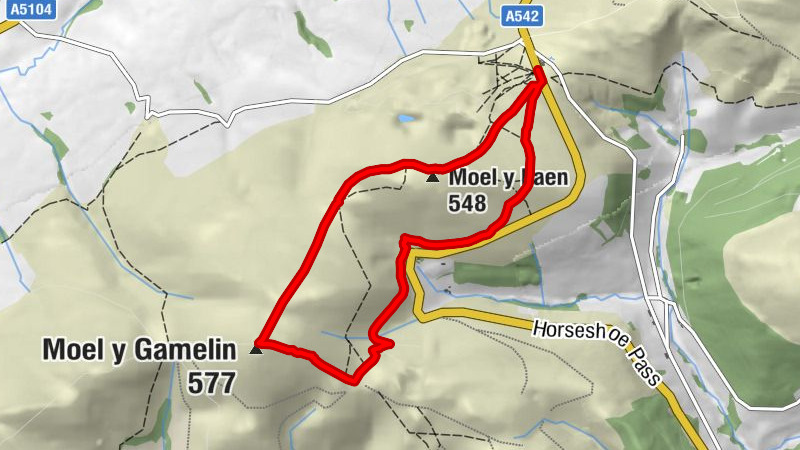 Llantysilio - Moel y Faen - Moel y Gamelin