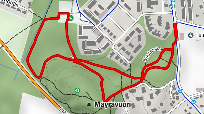Mäyrävuori - Kangasala - Keskusta