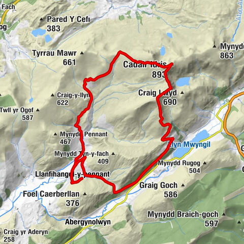 Llanfihangel-y-pennant - Cadair Idris - Craig Cwm Amarch - Mynydd Pencoed