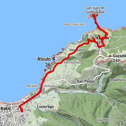 Bentalde - Kastillo - Gorostiaga - Gaztelugatxeko Doniene / San Juan de Gaztelugatxe