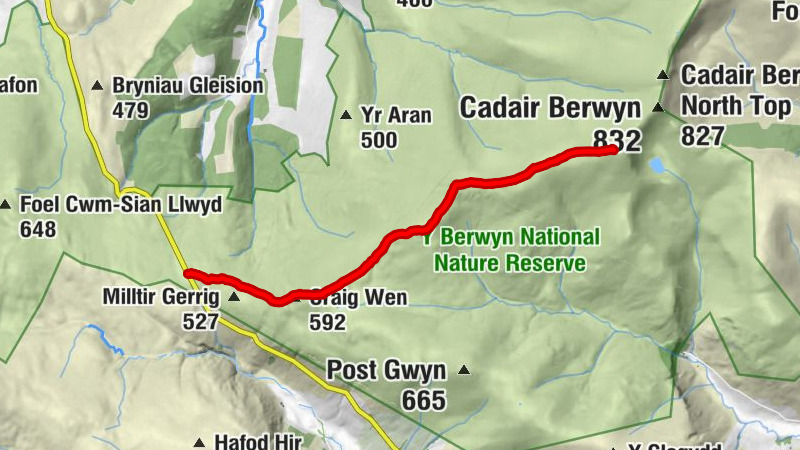 Llangynog - Craig Wen - Ceulan Myheryn - Moel Sych