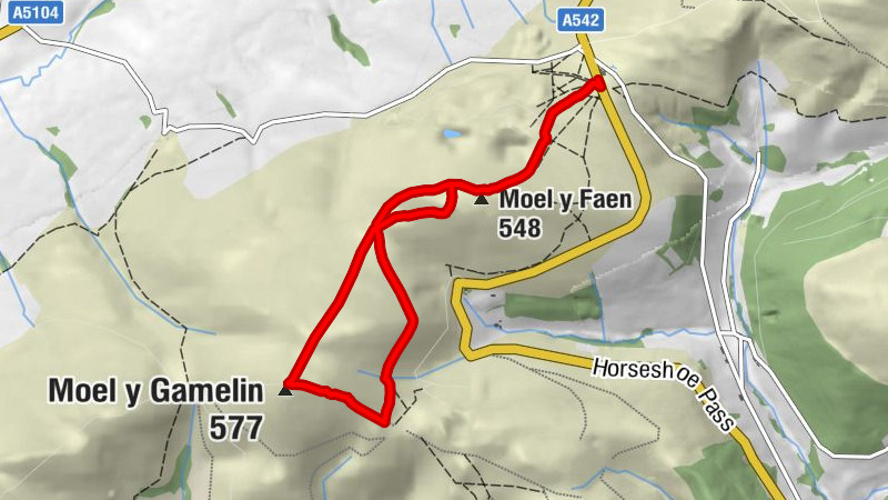 Llantysilio - Moel y Faen - Moel y Gamelin