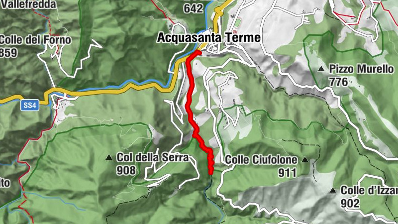 Acquasanta Terme - Buco di fronte alla Grotta Nuova del Rio Garrafo - Grotta dei Pipistrelli - Buco di fronte alla Grotta dei Pipistrelli