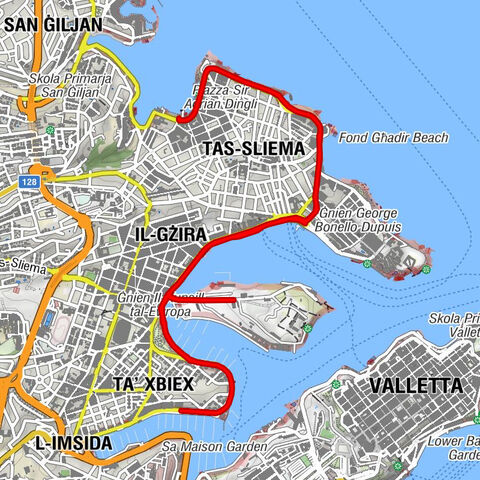 San Ġiljan - Tas-Sliema - San Ġwann - Valletta