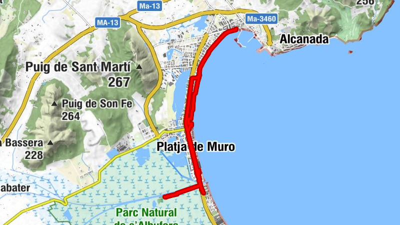 Port d'Alcúdia - Platja de Muro - Es Canal Gran - sa Paperera