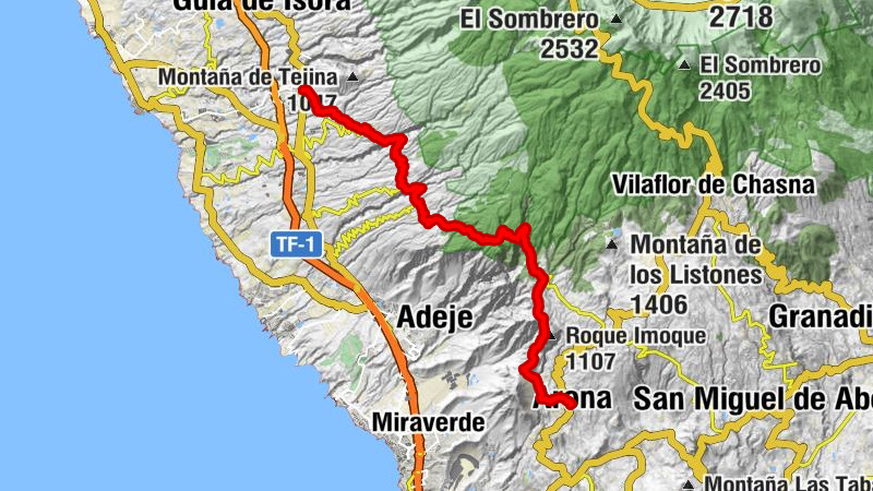 Arona - Vento - El Dornajo - Las Goteras