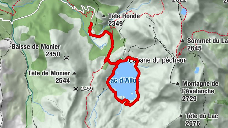 Allos - Notre-Dame des Monts - Cabane du pêcheur - Refuge du Lac d'Allos
