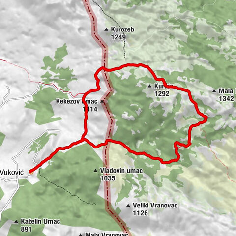 Dom Vuković - Mračna pečina - Kurbegova jama - Kadijina bukva