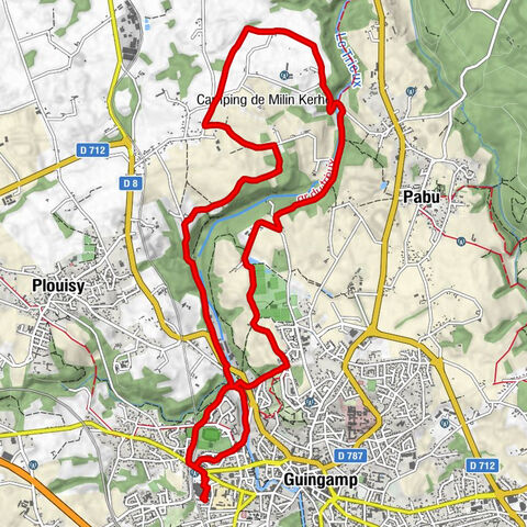 Plouisy - Pont Ezer - Pors an Doujouet - Kerhuel