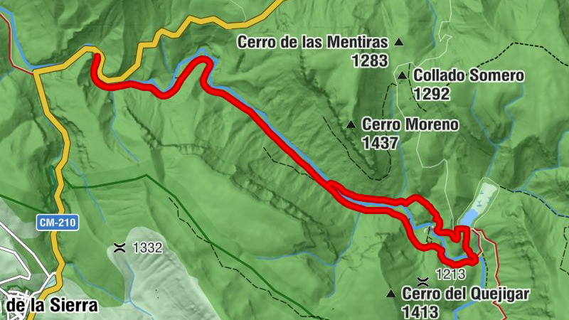 Poveda de la Sierra - Hoya de la Parra - Salto de Poveda - Casas del Salto