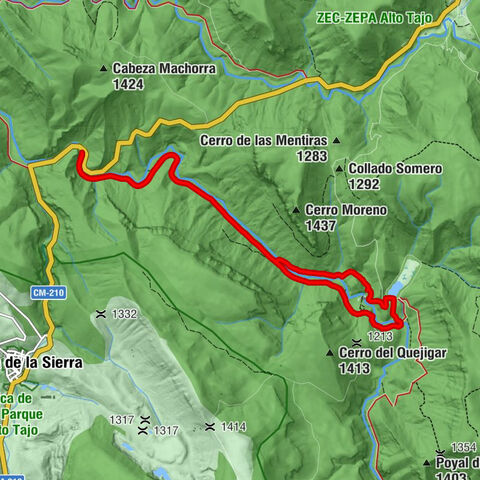 Poveda de la Sierra - Hoya de la Parra - Salto de Poveda - Casas del Salto