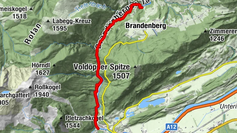 Tiefenbachklamm ab Sonnwendjochbahn