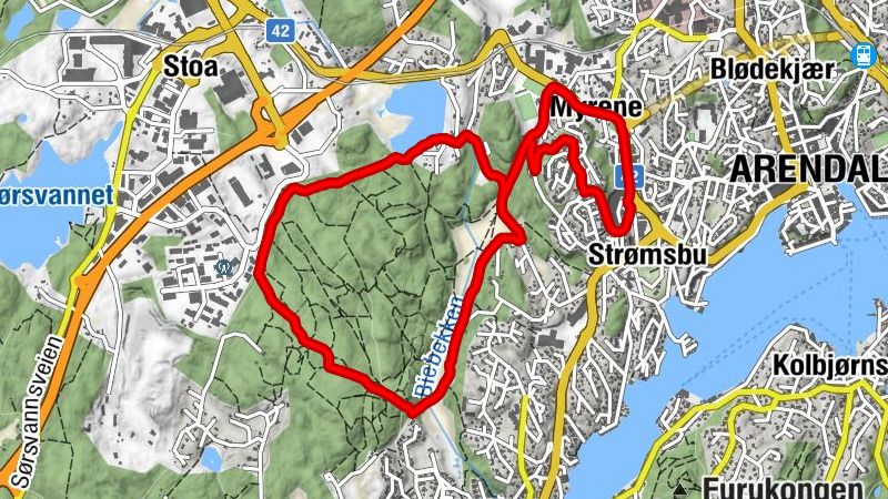 Arendal - Lille Strømsbu - Solli