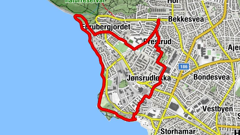 Hamar - Prestrud - Furubergjordet