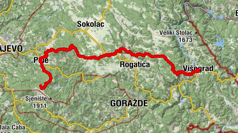 Višegrad - Povjestača - Pale - Јахорина