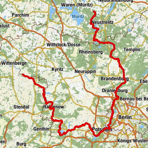 Gnevsdorf - Fuchsberg - Eichberg - Pieverstorf