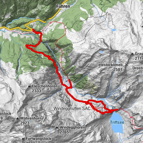 Sunnige Trift - Schattige Trift - Windegghütten SAC - Schwendeli