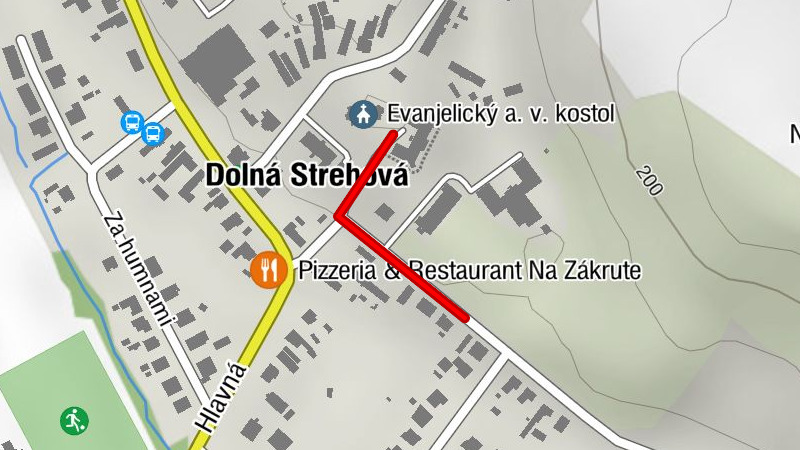 Dolná Strehová - Evanjelický a. v. kostol