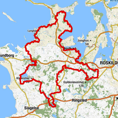 Holbæk - Ågerup Kirke - Skovbakke - Davrehøj