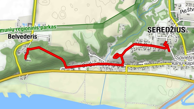 Seredžius - Seredžiaus Šv. Jono Krikštytojo bažnyčia - Belvederis - Seredžiaus seniūnija