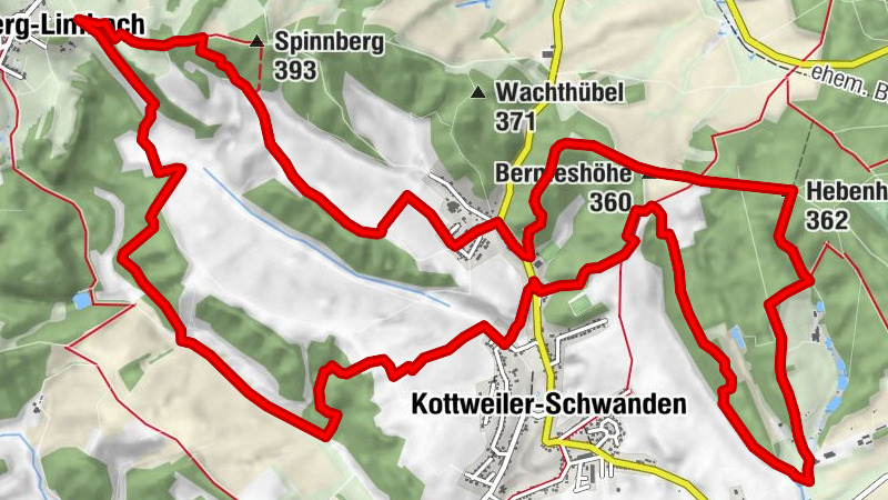 Kottweiler-Schwanden - Bermeshöhe - Hebenhübel