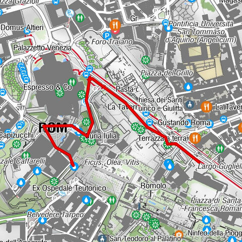 Municipio Roma I - Chiesa di San Giuseppe dei Falegnami al Foro Romano - Roma - Forum Romanum view