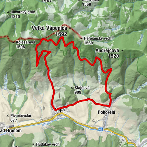 Heľpa - Hore vrchom - Espresso pod Orlovou - Kostol Sv. Michala