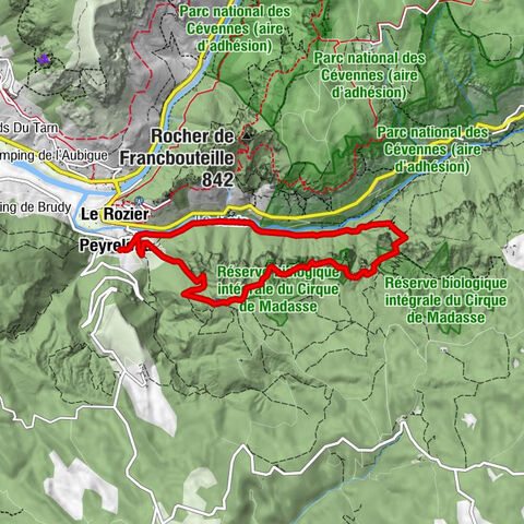 Peyreleau - Le Rozier - Côte de Saint-Jean - Les Rouquets