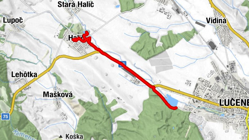 Halič - Lučenec - Zbrojnica - Kostol Nájdenia sv. Kríža