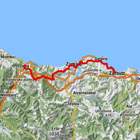 2. Etappe Jakobsweg von Zarautz nach Deba