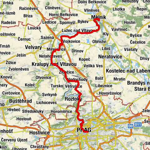 Mělník - svatý Ondřej - Vyšehradská skála - Matka Boží před Týnem