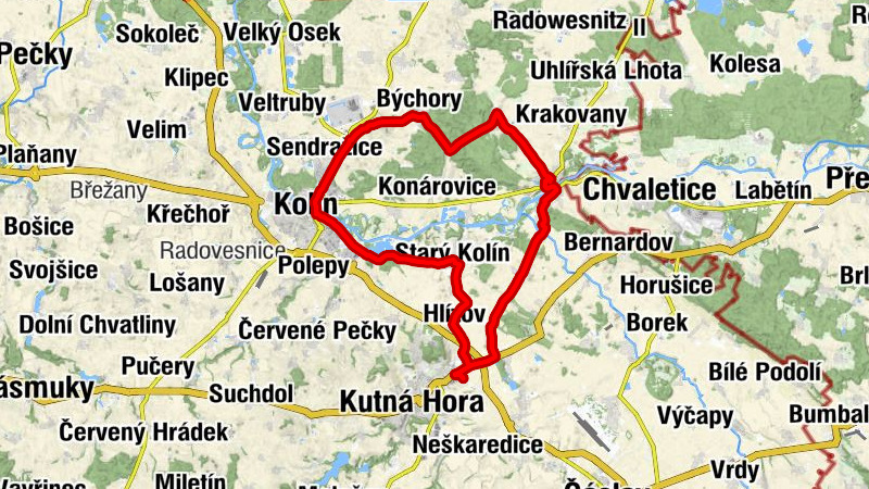 Kutná Hora hlavní nádraží - Husův sbor - Panna Maria Sedmibolestná - svatý Ondřej