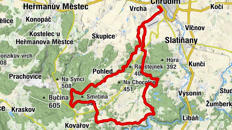 Chrudim - Pod Skřivánkem - Zabitý kopec