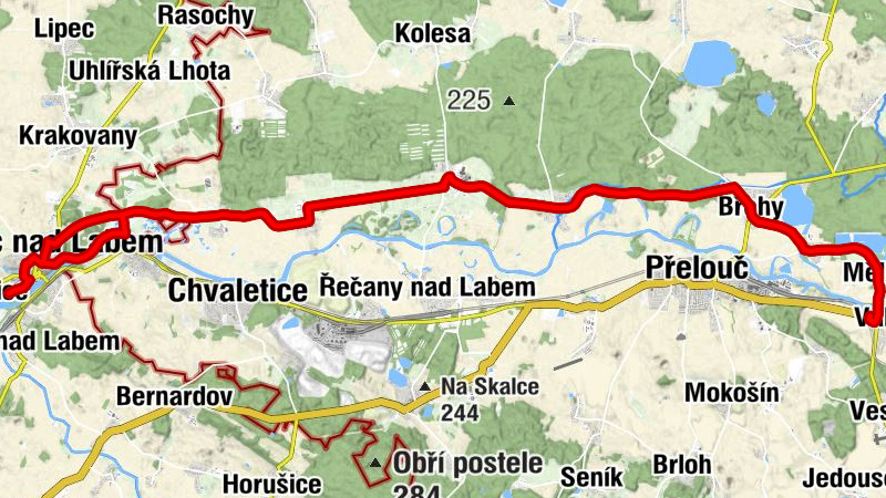 Valy - Mělice - Týnec nad Labem - Šibeník