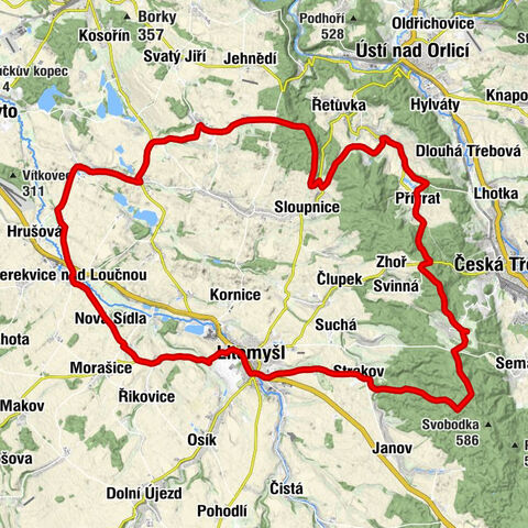Tisová - Vilámovský kopec - Zhořský kopec - Kozlovský kopec
