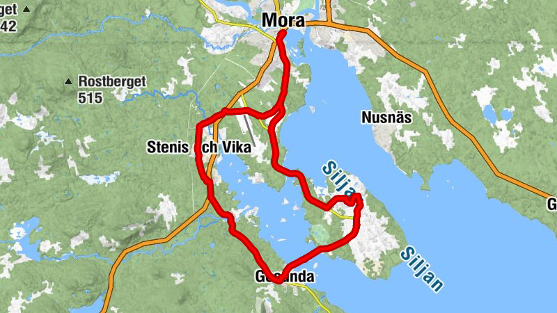 Morastrand - Utmeland - Klockarhagen - Mora