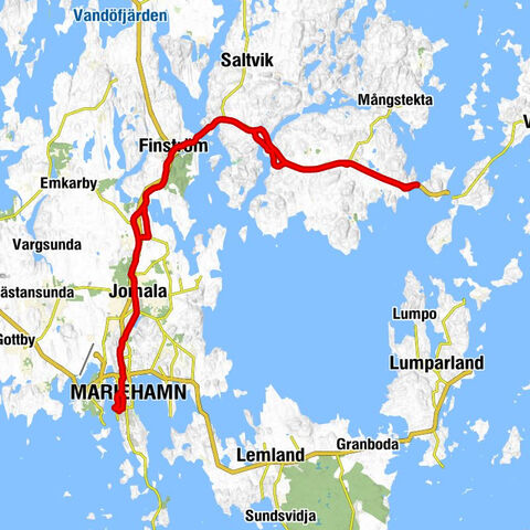 Främmanberg - Mariehamn - Jomala - S:t Görans kyrka