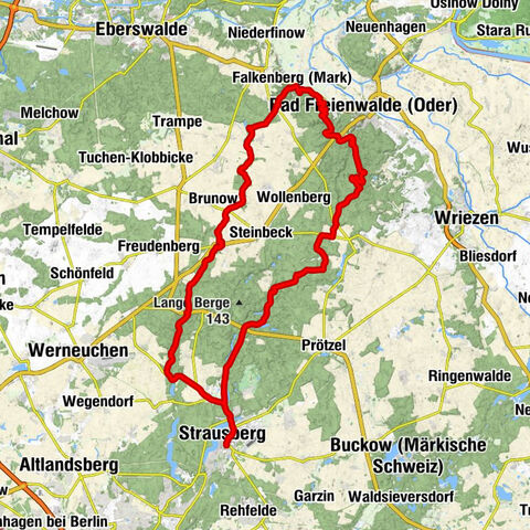 Strausberg - Märkischer Watzmann - Schloßberg - Paschenberg