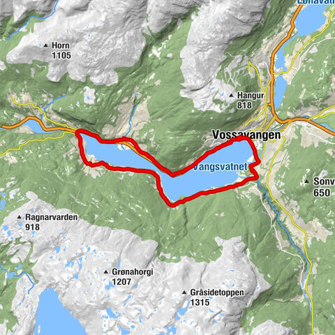 Voss - Vossavangen - Gjernes - Gossland