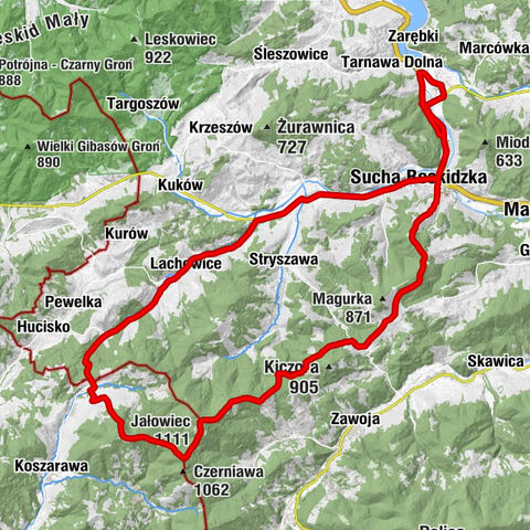 Ruski - Kolędówka - Jałowiec - Lachów Groń