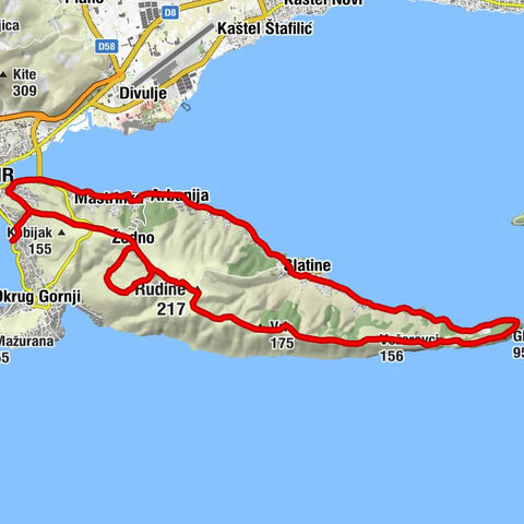 Trogir - Rudine - Vežerovci - Balan