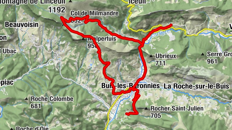 Rochebrune - Malpertuis - Col de Malpertuis - Buis-les-Baronnies