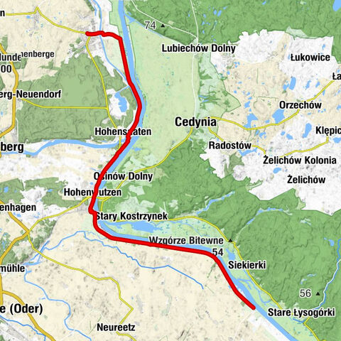 Lunow - Hohensaaten - Zur Fährbuhne - Hohenwutzen