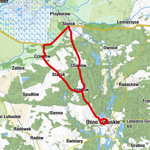 Ośno Lubuskie - Gronów - Chartów - Hotel-ik Slowianski