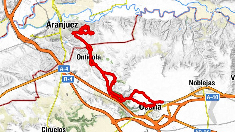 Estación de Ocaña - Ocaña - Ontígola - Aranjuez