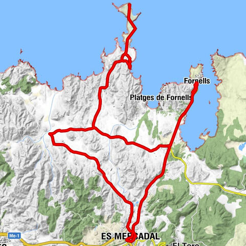 Fornells - ses Salines - Ca na Marga - es Mercadal