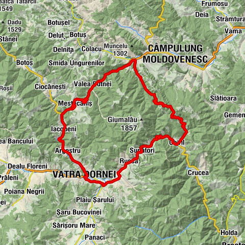 Vatra Dornei - Biserica Mestecăniș - Șaua Fundu Colbului - Col TransRarău